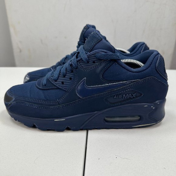 Nike Air Max 90 Navy Blue Shoes Sneakers Size US 8 Casual Outdoor Comfort Y2K - Picture 4 of 11